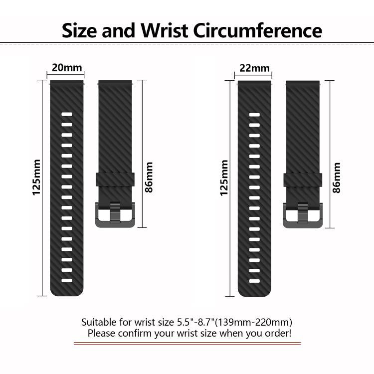 22mm Kalebol Steel Buckle Spruce Silicone Watch Band(Space Grey) - free shipping - PMc TechLife - Order now!
