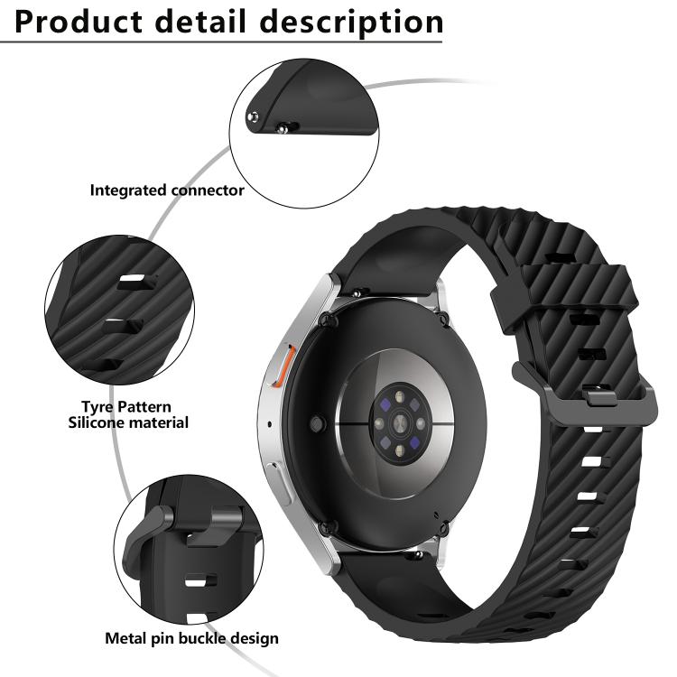 22mm Kalebol Steel Buckle Spruce Silicone Watch Band(White) - free shipping - PMc TechLife - Order now!