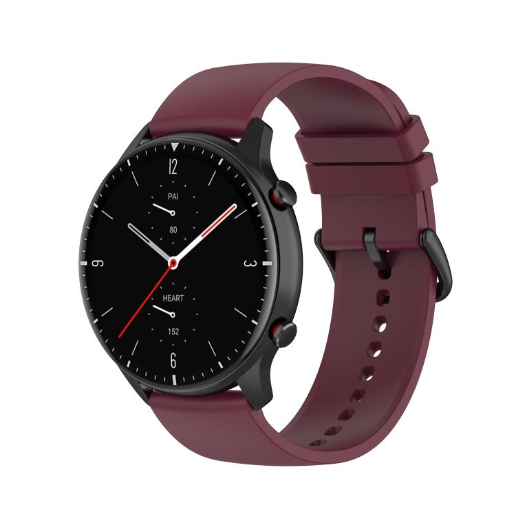 20mm Kalebol Round Tail Silicone Watch Band(Wine Red) - 20mm Bands by Kalebol | Online Shopping South Africa | PMc TechLife | Buy Now Pay Later Mobicred