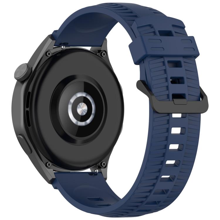 20mm Kalebol Black Buckle Tire Pattern Silicone Watch Band(Navy Blue) - free shipping - PMc TechLife - Order now!