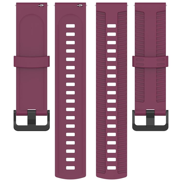 20mm Kalebol Black Buckle Tire Pattern Silicone Watch Band(Wine Red) - free shipping - PMc TechLife - Order now!