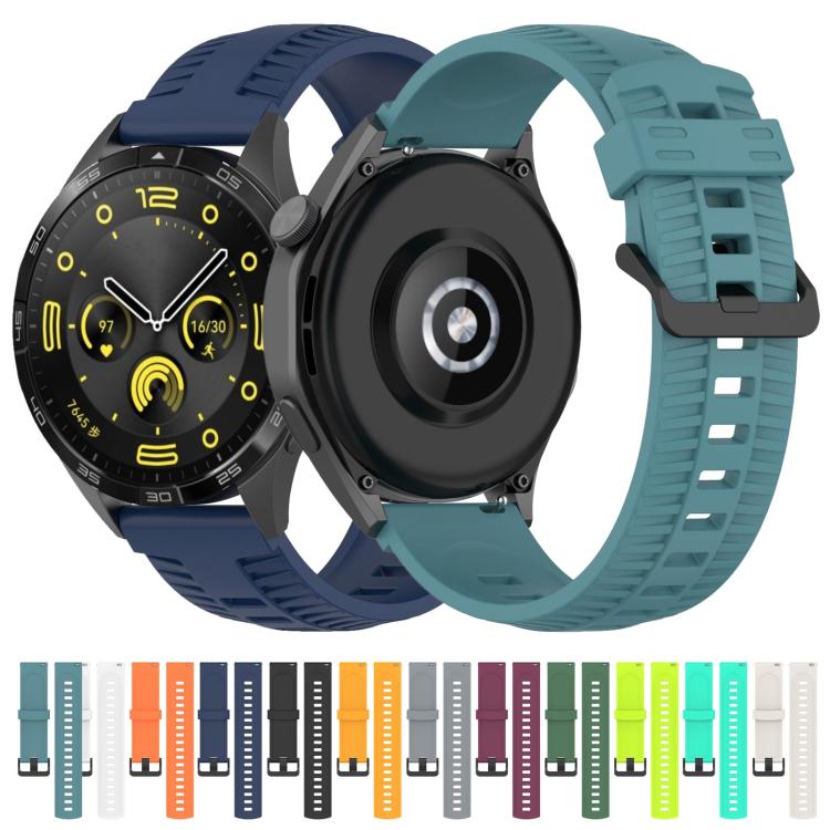 20mm Kalebol Black Buckle Tire Pattern Silicone Watch Band(Grey) - 20mm Bands by Kalebol | Online Shopping South Africa | PMc TechLife | Buy Now Pay Later Mobicred