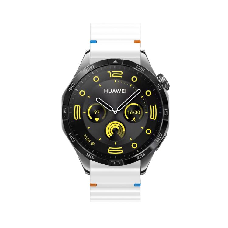 22mm Kalebol Wave Stitch Silicone Watch Band(White) - 22mm Bands by Kalebol | Online Shopping South Africa | PMc TechLife | Buy Now Pay Later Mobicred