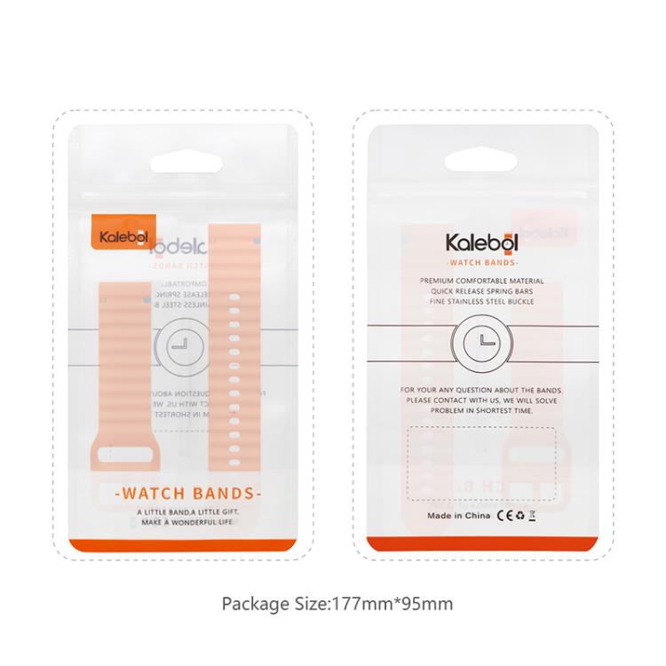 20mm Kalebol Wave Stitch Silicone Watch Band(Orange) - 20mm Bands by Kalebol | Online Shopping South Africa | PMc TechLife | Buy Now Pay Later Mobicred