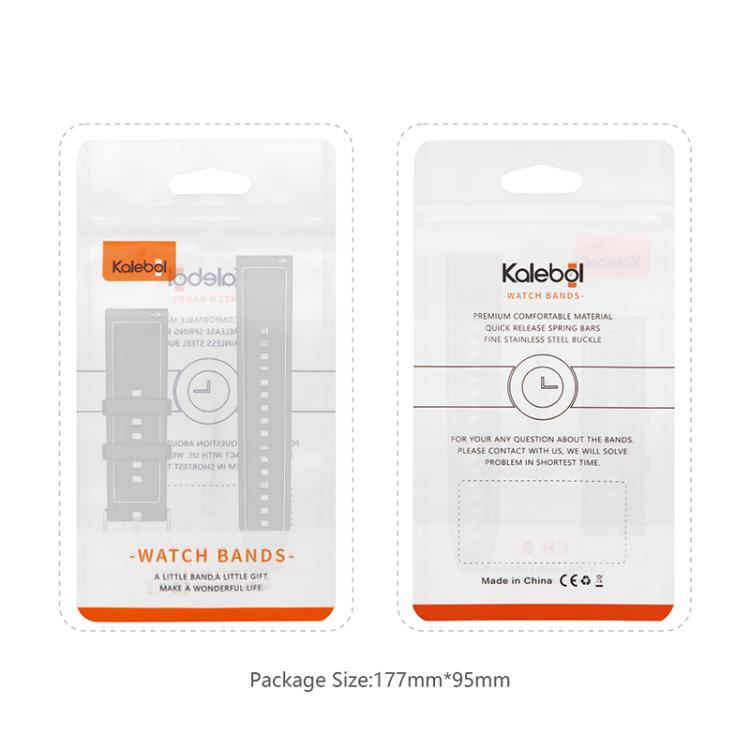 22mm Kalebol Ordinary Silver Buckle Hybrid Nylon Braid Silicone Watch Band(Grey) - free shipping - PMc TechLife - Order now!
