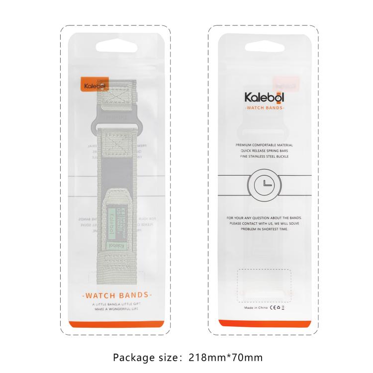 For Apple Watch 42mm / 41mm / 40mm / 38mm Kalebol Canvas Nylon Hook and Loop Watch Band(Blue) - free shipping - PMc TechLife - Order now!