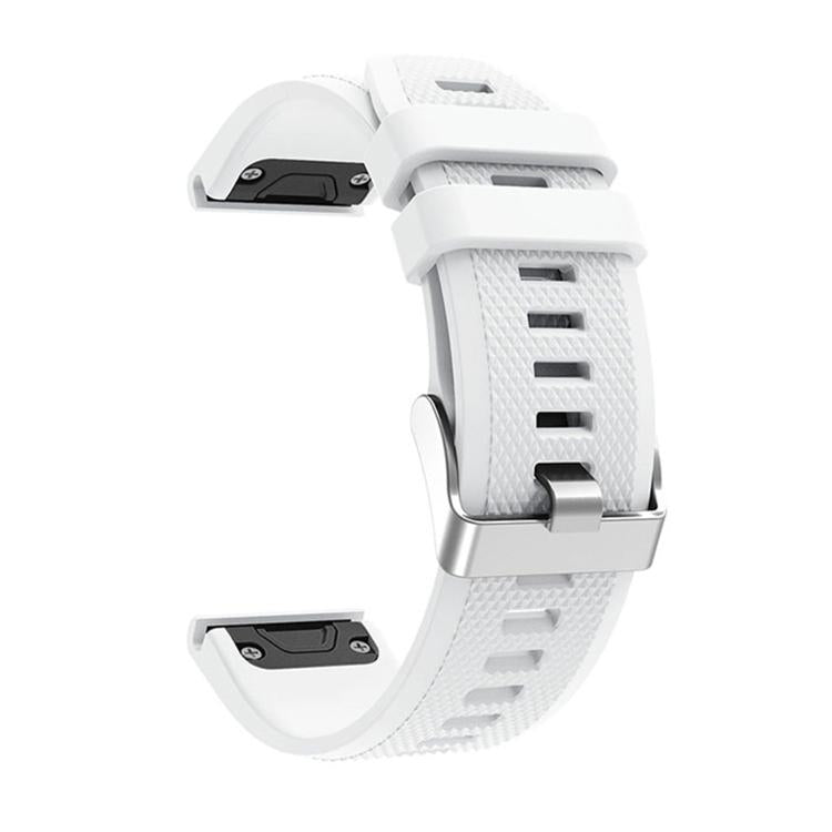 For Garmin QuickFit Kalebol 22mm Rhombus Texture Silicone Watch Band(White) - Watch Bands by Kalebol | Online Shopping South Africa | PMc TechLife | Buy Now Pay Later Mobicred