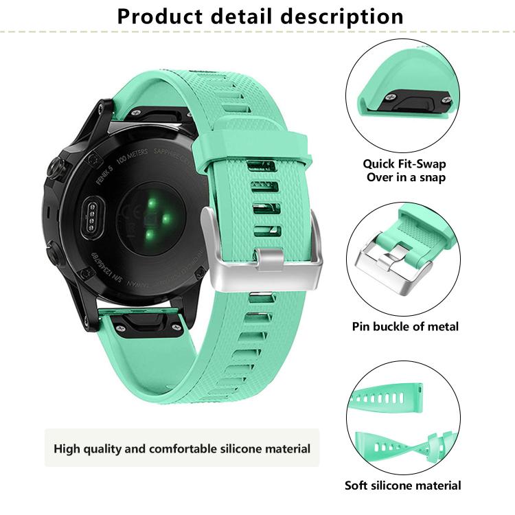 For Garmin QuickFit Kalebol 22mm Rhombus Texture Silicone Watch Band(White) - Watch Bands by Kalebol | Online Shopping South Africa | PMc TechLife | Buy Now Pay Later Mobicred