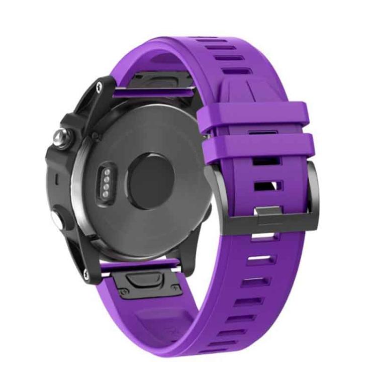 For Garmin QuickFit 26mm Kalebol Plain Texture Silicone Watch Band(Purple) - free shipping - PMc TechLife - Order now!