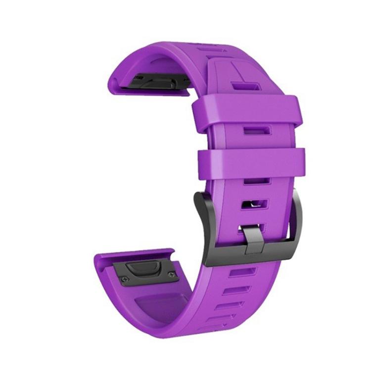 For Garmin QuickFit 26mm Kalebol Plain Texture Silicone Watch Band(Purple) - free shipping - PMc TechLife - Order now!
