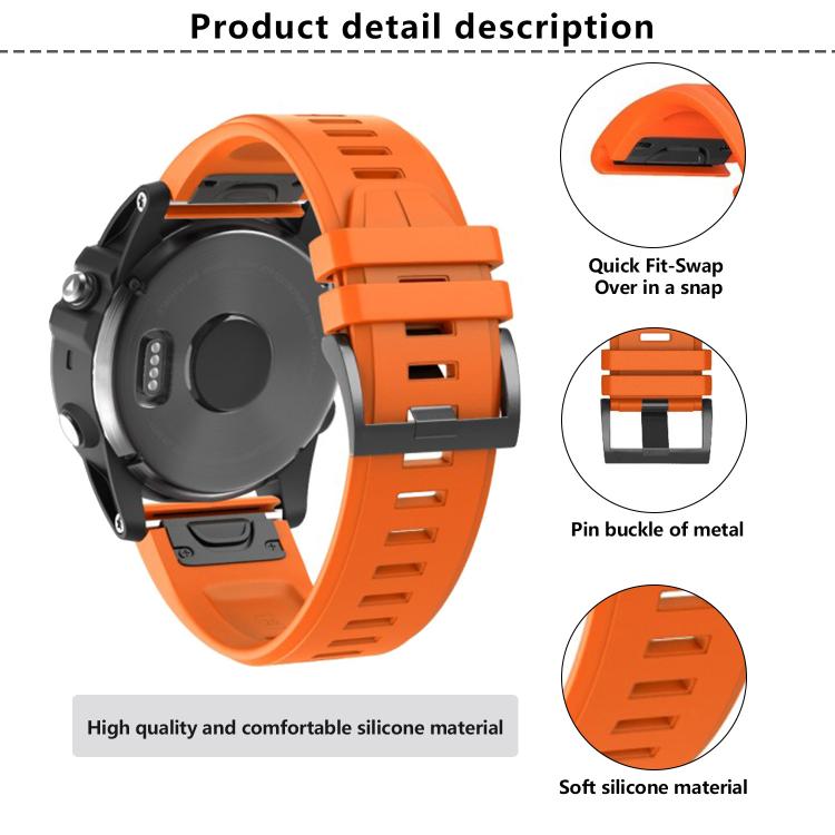 For Garmin QuickFit 26mm Kalebol Plain Texture Silicone Watch Band(White) - free shipping - PMc TechLife - Order now!