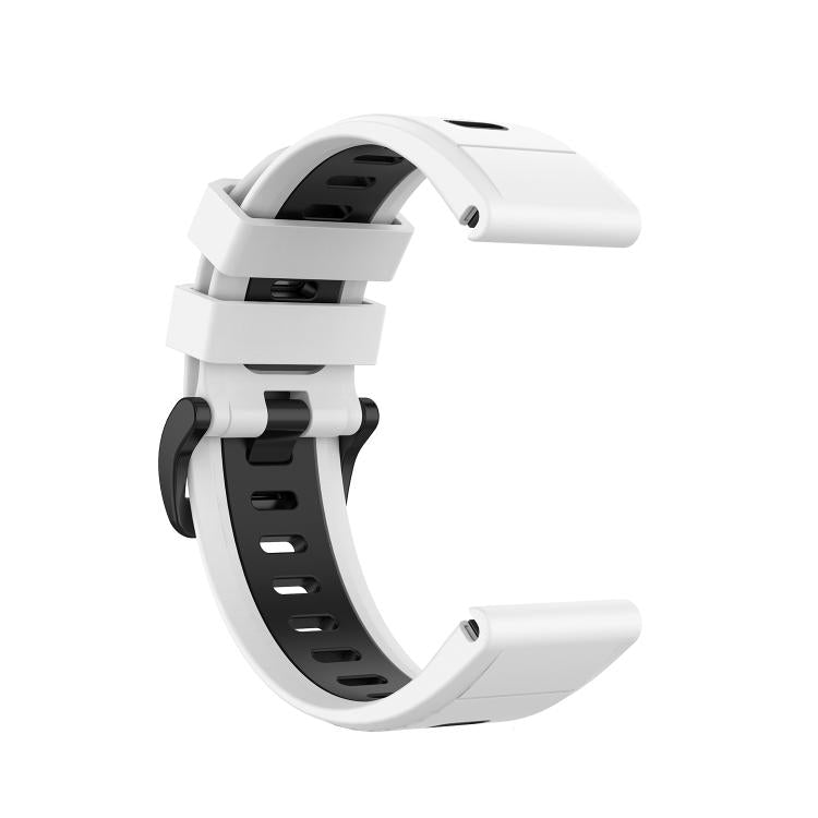 For Garmin QuickFit 20mm Kalebol Two-color Silicone Watch Band(White Black) - free shipping - PMc TechLife - Order now!
