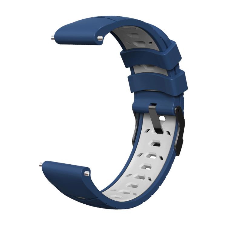 Kalebol 22mm Universal Three Row Holes Silicone Watch Band(Blue White) - free shipping - PMc TechLife - Order now!