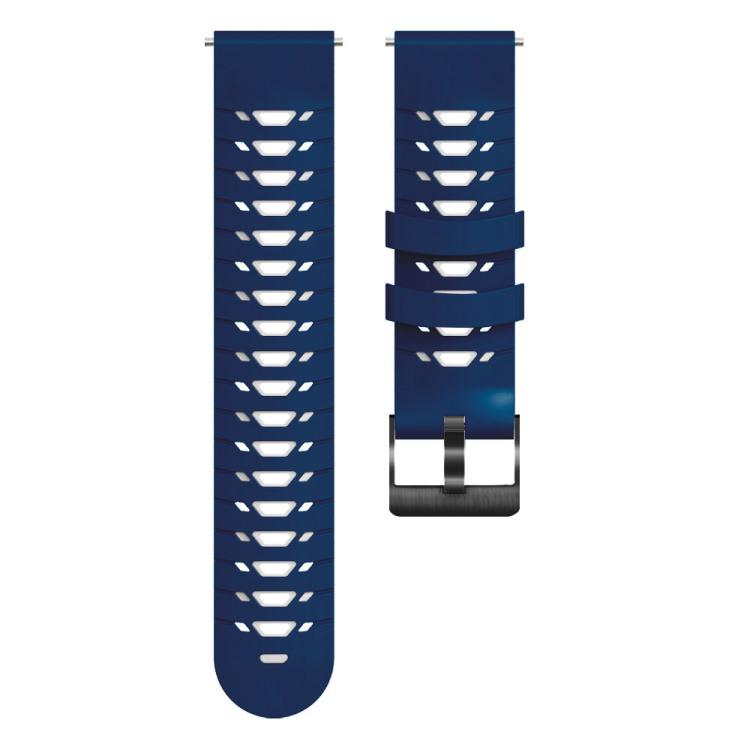 Kalebol 22mm Universal Three Row Holes Silicone Watch Band(Blue White) - free shipping - PMc TechLife - Order now!