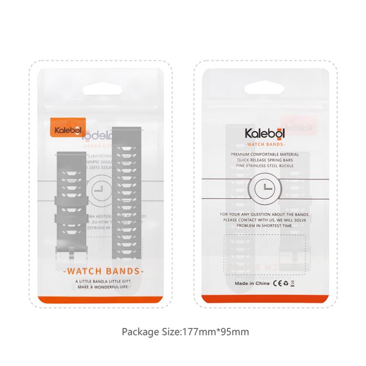 Kalebol 22mm Universal Three Row Holes Silicone Watch Band(Black Red) - free shipping - PMc TechLife - Order now!