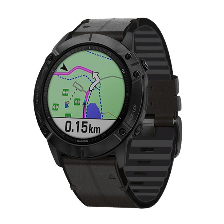 For Garmin QuickFit 26mm Kalebol Quick Release Silicone Leather Watch Band(Black) - free shipping - PMc TechLife - Order now!