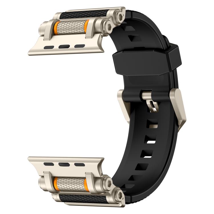 For Apple Watch 46mm / 49mm / 45mm / 44mm Armor Gear Silicone Watch Band(Titanium Black) - free shipping - PMc TechLife - Order now!