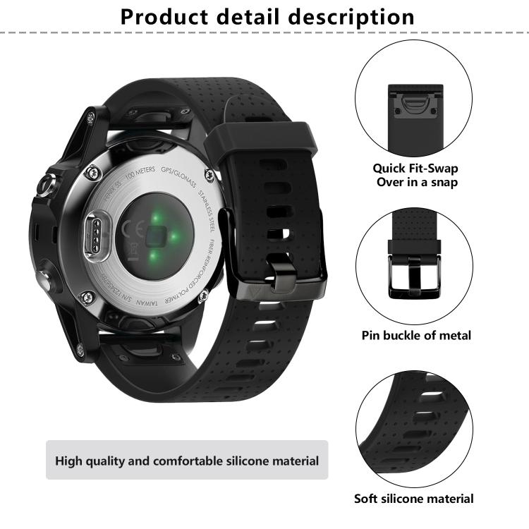 For Garmin QuickFit 20mm Kalebol Dot Texture Silicone Watch Band(Sky Blue) - free shipping - PMc TechLife - Order now!