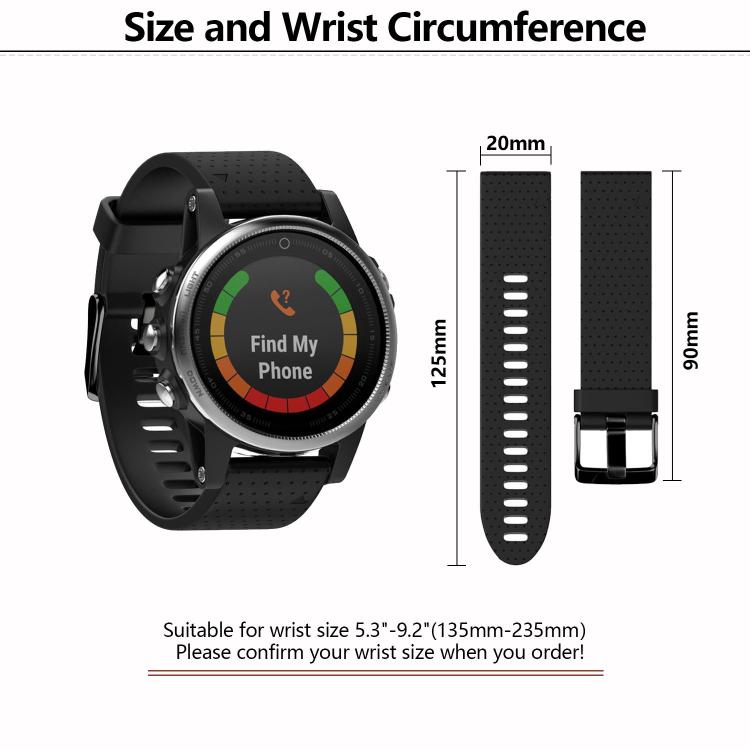 For Garmin QuickFit 20mm Kalebol Dot Texture Silicone Watch Band(Navy Blue) - free shipping - PMc TechLife - Order now!