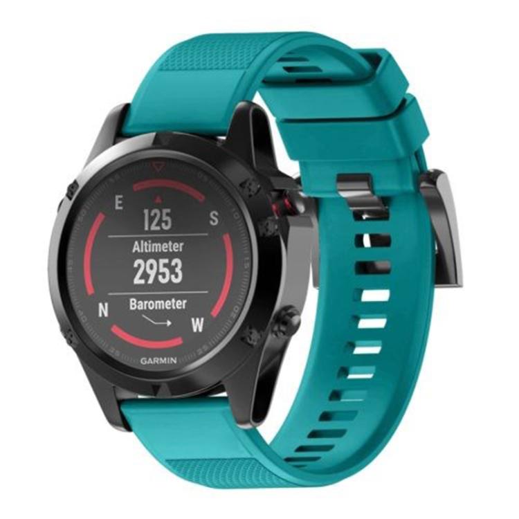 For Garmin QuickFit 26mm Kalebol Triangle Texture Silicone Watch Band(Blue Green) - free shipping - PMc TechLife - Order now!