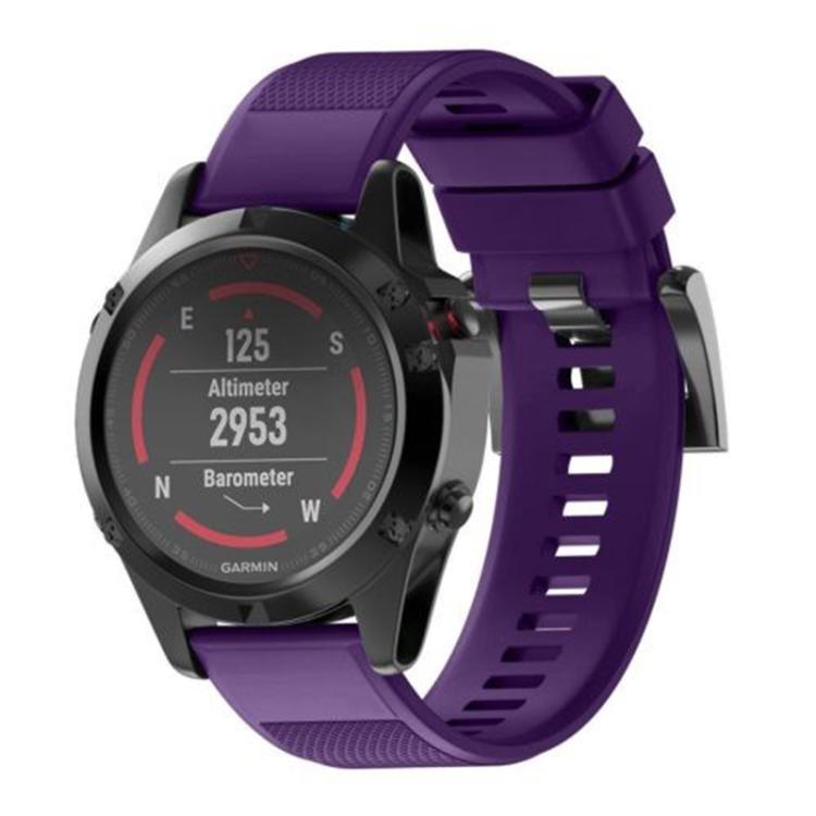 For Garmin QuickFit 26mm Kalebol Triangle Texture Silicone Watch Band(Purple) - free shipping - PMc TechLife - Order now!