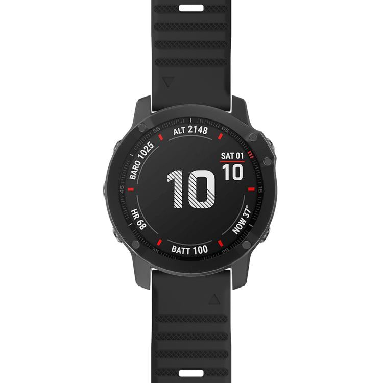For Garmin QuickFit 22mm Kalebol Concave Texture Silicone Watch Band(Black) - free shipping - PMc TechLife - Order now!