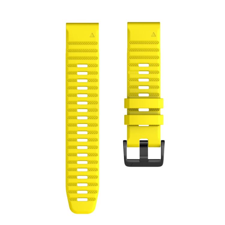 For Garmin QuickFit 22mm Kalebol Concave Texture Silicone Watch Band(Yellow) - free shipping - PMc TechLife - Order now!