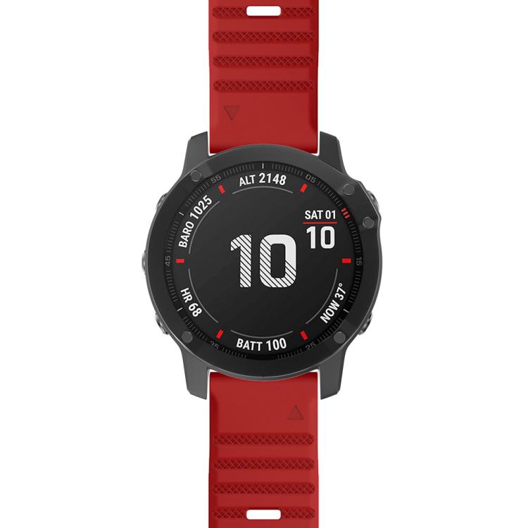 For Garmin QuickFit 26mm Kalebol Concave Texture Silicone Watch Band(Red) - free shipping - PMc TechLife - Order now!