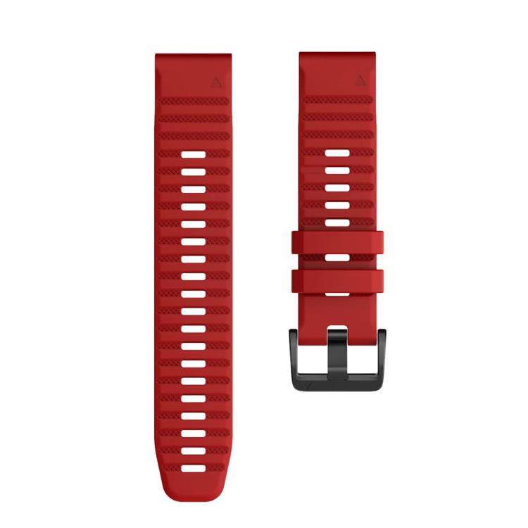 For Garmin QuickFit 26mm Kalebol Concave Texture Silicone Watch Band(Red) - free shipping - PMc TechLife - Order now!