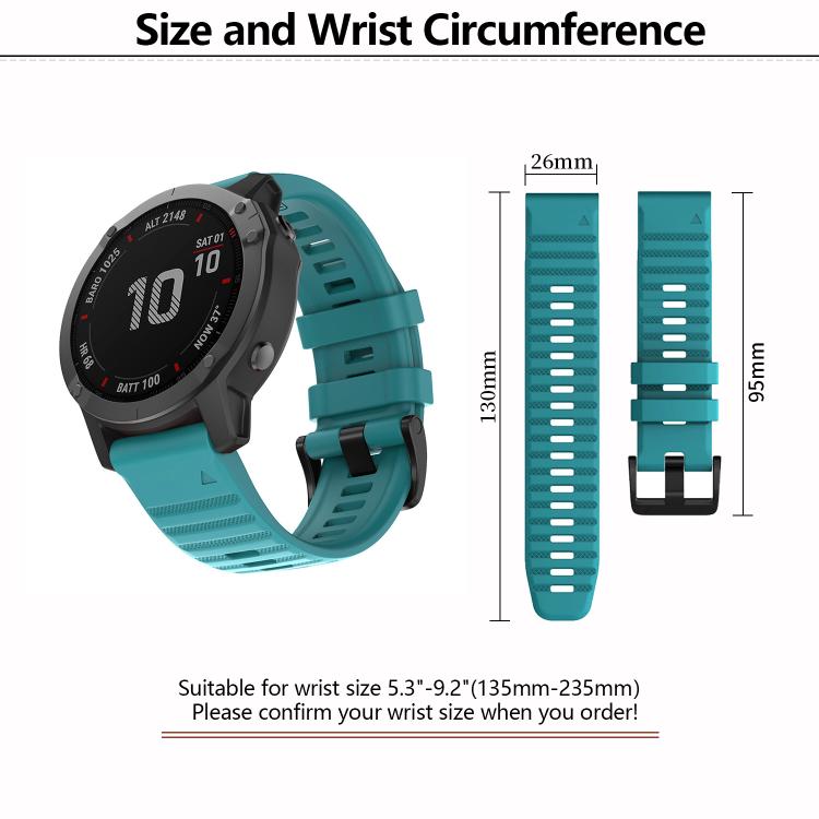 For Garmin QuickFit 22mm Kalebol Concave Texture Silicone Watch Band(Black) - free shipping - PMc TechLife - Order now!