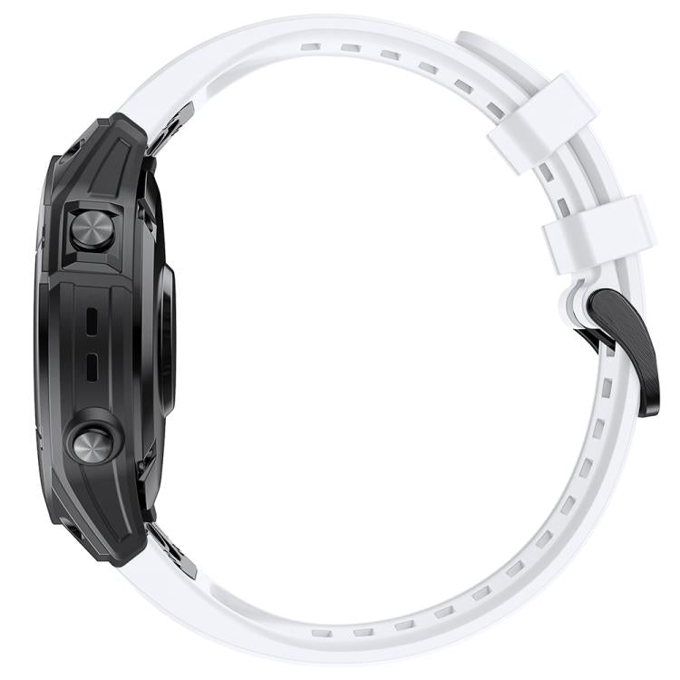 For Garmin QuickFit 20mm Kalebol Ladder Silicone Watch Band(White) - Watch Bands by Kalebol | Online Shopping South Africa | PMc TechLife | Buy Now Pay Later Mobicred