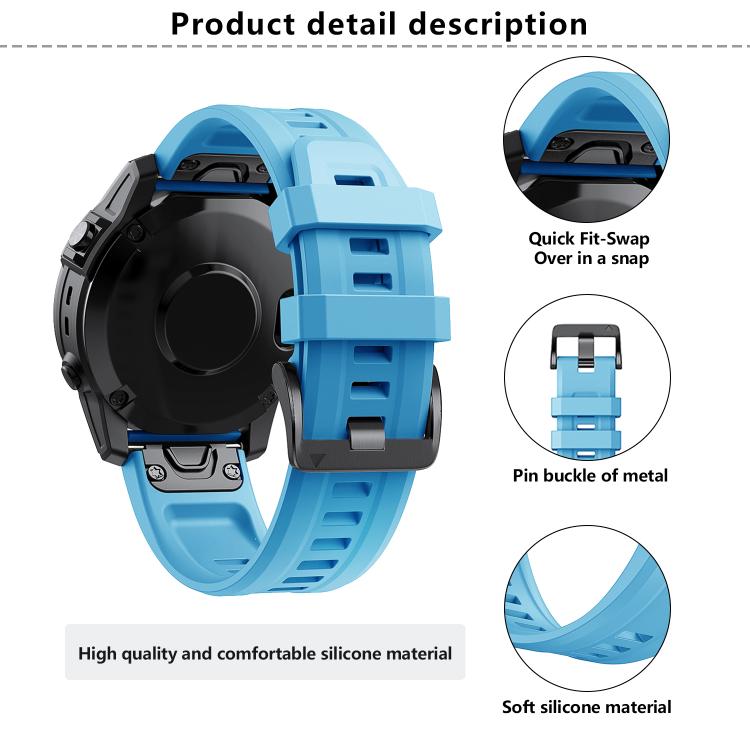 For Garmin QuickFit 22mm Kalebol Ladder Silicone Watch Band(White) - Watch Bands by Kalebol | Online Shopping South Africa | PMc TechLife | Buy Now Pay Later Mobicred