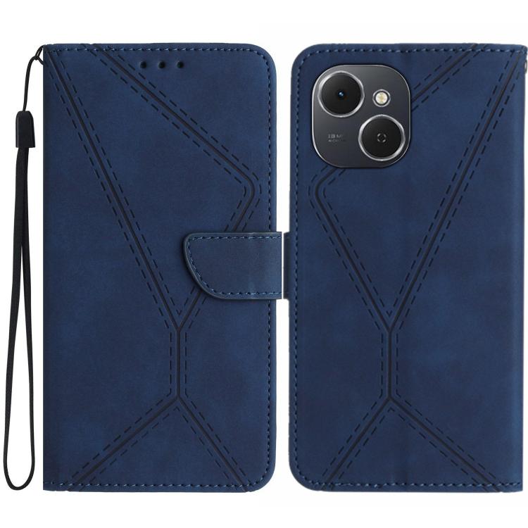 For Tecno Spark 40C Stitching Embossed Leather Phone Case(Blue) - free shipping - PMC TechLife - Order now!