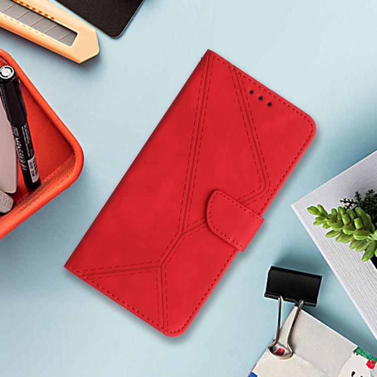 For Tecno Spark 40 Pro 4G Stitching Embossed Leather Phone Case(Red) - free shipping - PMC TechLife - Order now!