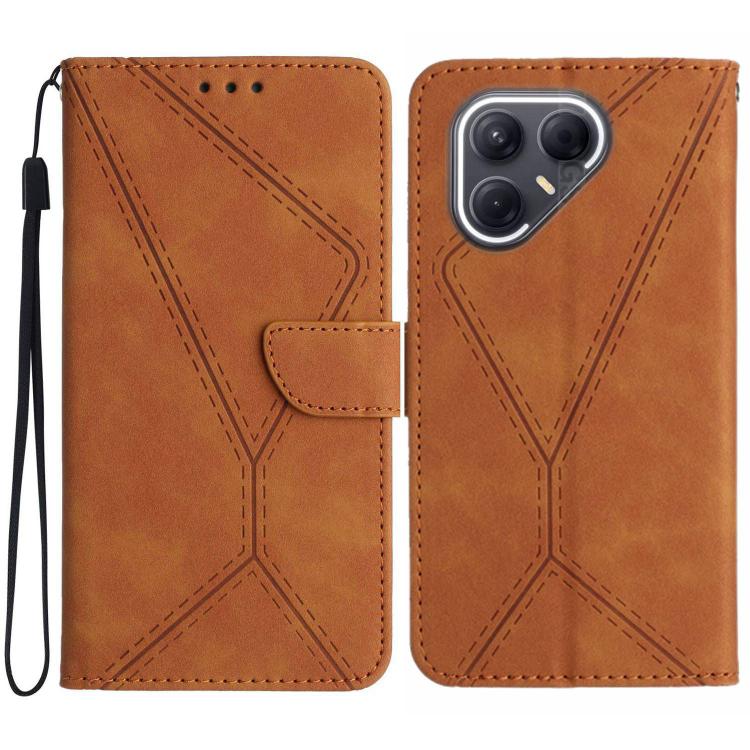 For Tecno Pova 7 Ultra 5G Stitching Embossed Leather Phone Case(Brown) - free shipping - PMC TechLife - Order now!