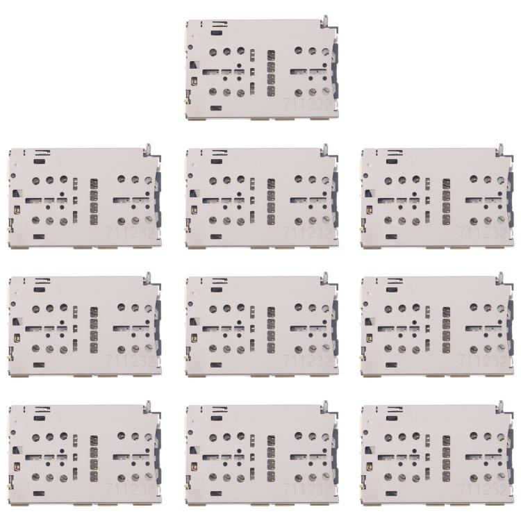 For Huawei P10 10pcs Original SIM + Micro SD Card Reader - Card Socket by PMc TechLife | Online Shopping South Africa | PMc TechLife | Buy Now Pay Later Mobicred