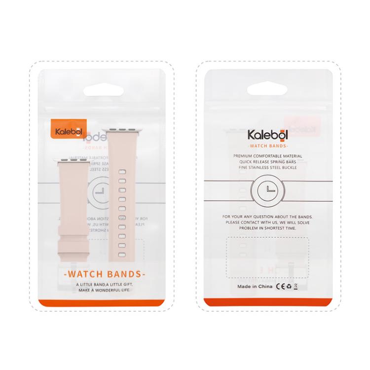 For Apple Watch 46mm / 49mm / 45mm / 44mm Kalebol Contrast Two-tone Silicone Strap(Red) - Watch Bands by Kalebol | Online Shopping South Africa | PMC TechLife | Buy Now Pay Later Mobicred