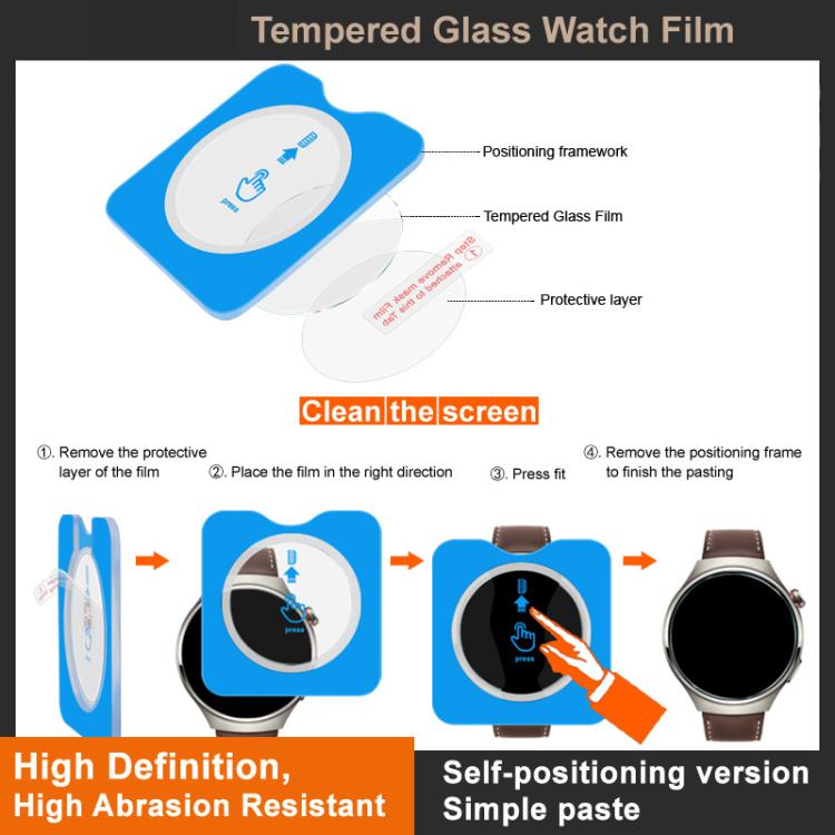 For Garmi Fenix E 47mm imak Tempered Glass Watch Film, Self-positioning Version - free shipping - PMC TechLife - Order now!