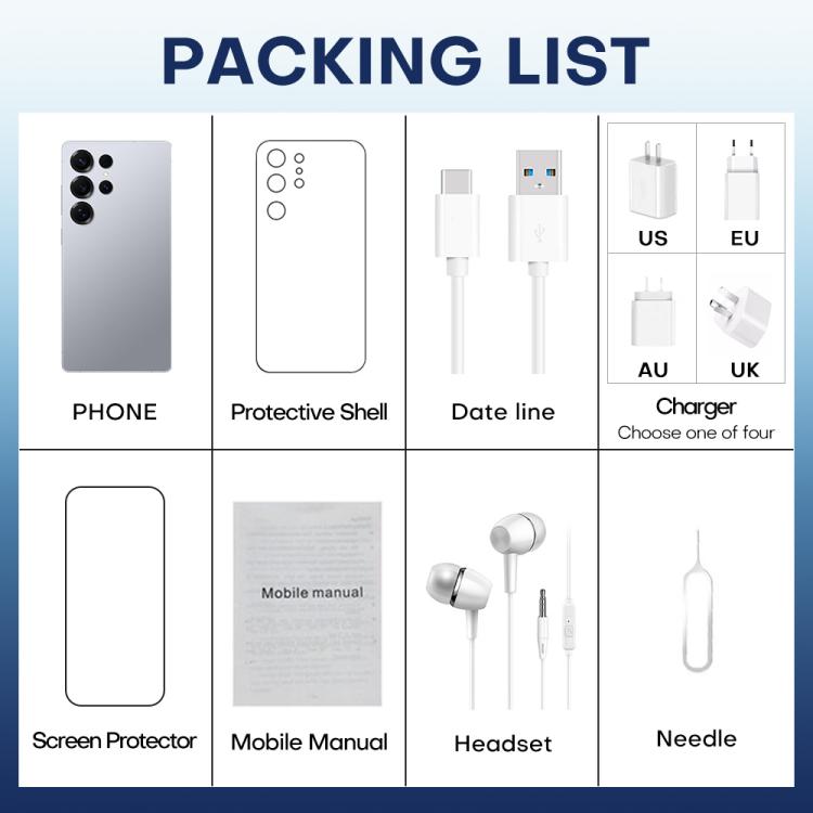 F10 / S25 Ultra, 2GB+16GB, 6.75 inch Android 8.1 MTK6753 Octa Core, Network: 3G, Dual SIM, Plug:US Plug(Titanium Blue) - free shipping - PMc TechLife - Order now!