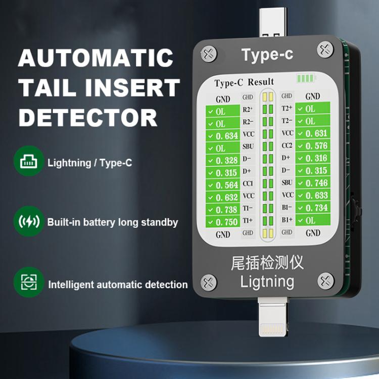 BEST VB-U4 Type-C / Lighting Interface Automatic Tail Plug Detector - free shipping - PMC TechLife - Order now!