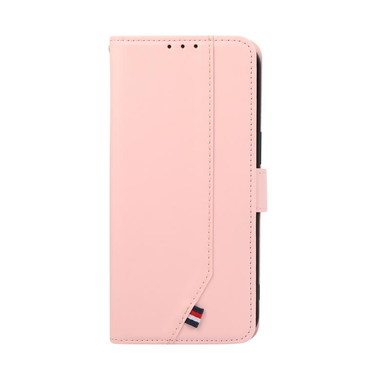 For iPhone 17 ABEEL Delicate Texture Splicing RFID Leather Phone Case(Pink) - free shipping - PMc TechLife - Order now!