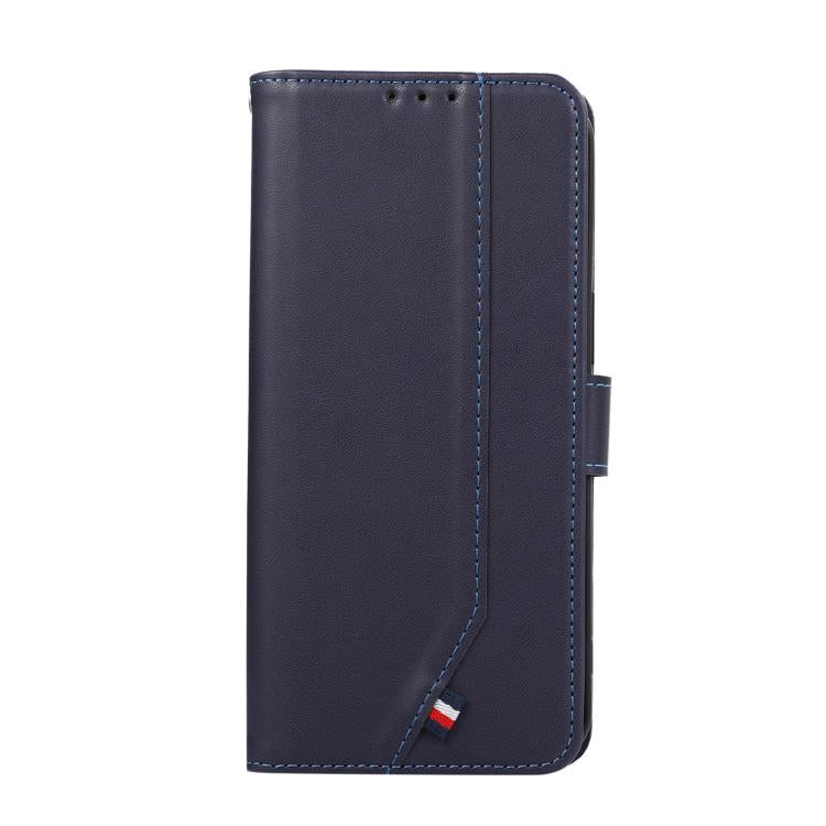 For iPhone 17 ABEEL Delicate Texture Splicing RFID Leather Phone Case(Blue) - free shipping - PMc TechLife - Order now!