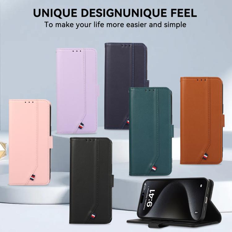 For iPhone 17 Air ABEEL Delicate Texture Splicing RFID Leather Phone Case(Black) - free shipping - PMc TechLife - Order now!