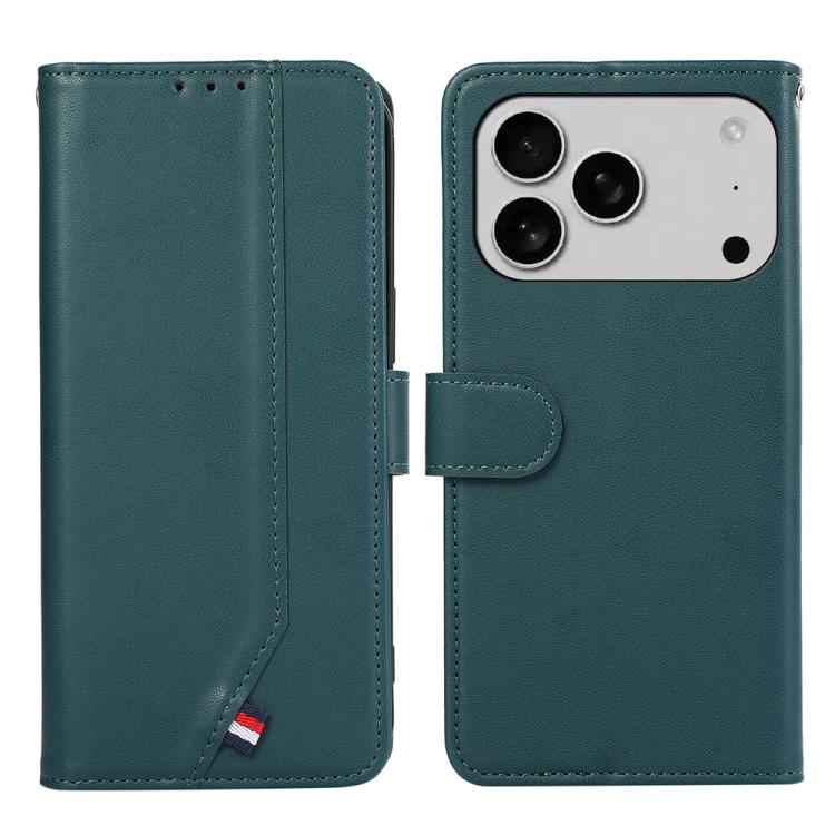 For iPhone 17 Pro ABEEL Delicate Texture Splicing RFID Leather Phone Case(Green) - free shipping - PMc TechLife - Order now!
