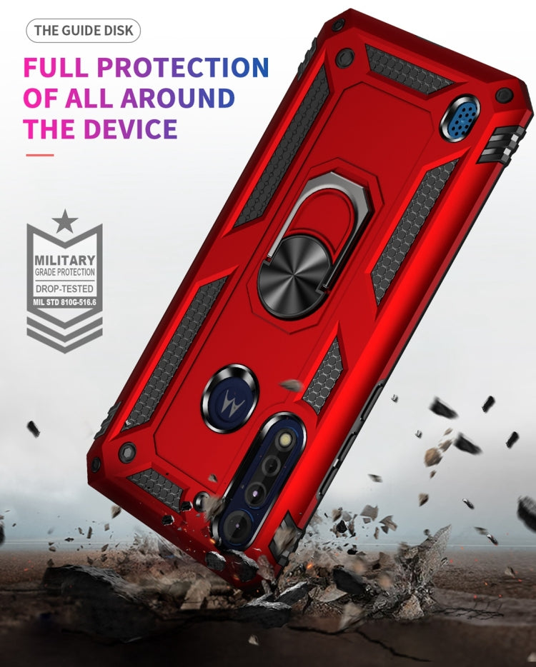 For Motorola Moto G8 Power Lite Shockproof TPU + PC Protective Case with 360 Degree Rotating Holder(Black) - Motorola Cases by PMC TechLife | Online Shopping South Africa | PMC TechLife