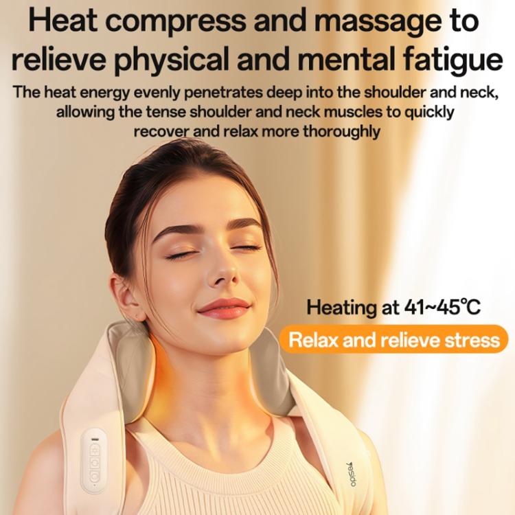 Yesido MG11 3 Modes Adjustable Width Neck and Shoulder Massager(White) - free shipping - PMC TechLife - Order now!