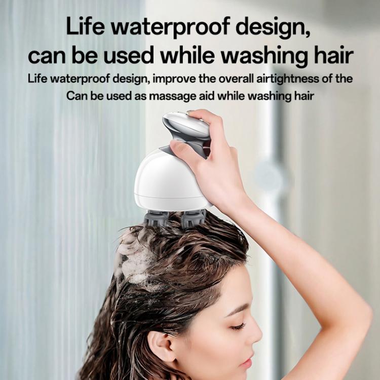 Yesido MG12 IPX7 Waterproof Intelligent Head Massager Care Instrument(White) - free shipping - PMC TechLife - Order now!