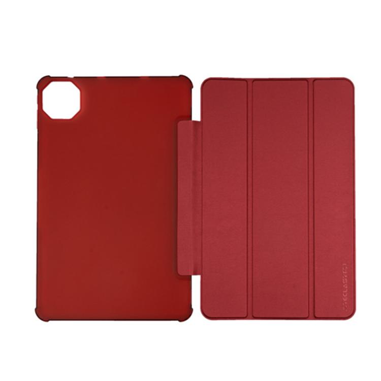 For Teclast T60AI 3-Fold Holder Folio Leather Tablet Smart Case(Red) - free shipping - PMc TechLife - Order now!