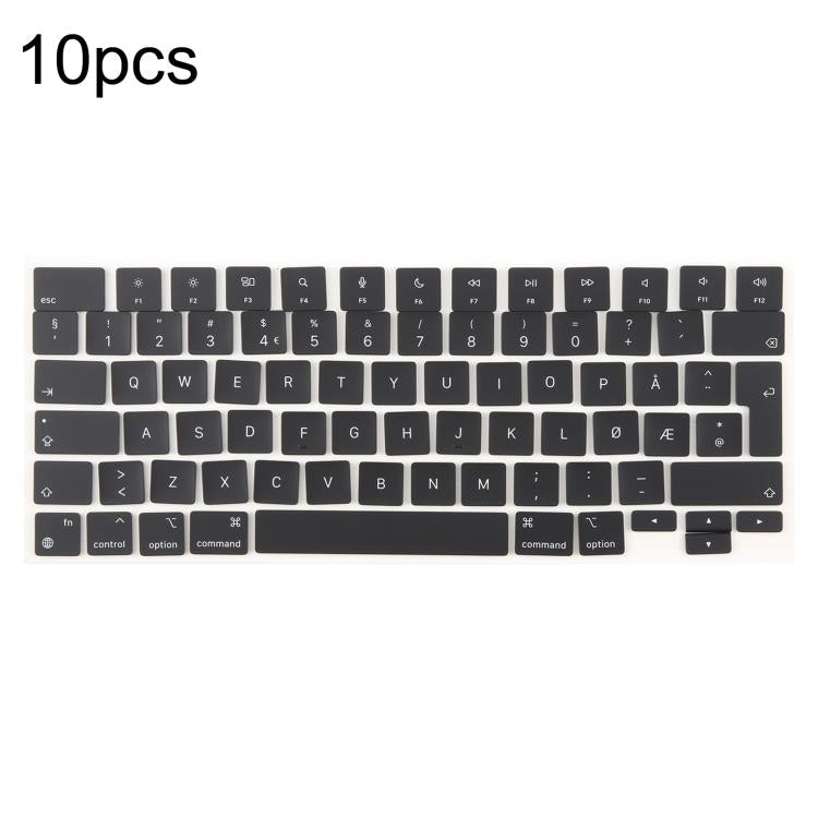 For MacBook A2681 A2941 A3113  A3114 10pcs UK Big Enter Version Keycaps, Language:Norway - free shipping - PMc TechLife - Order now!