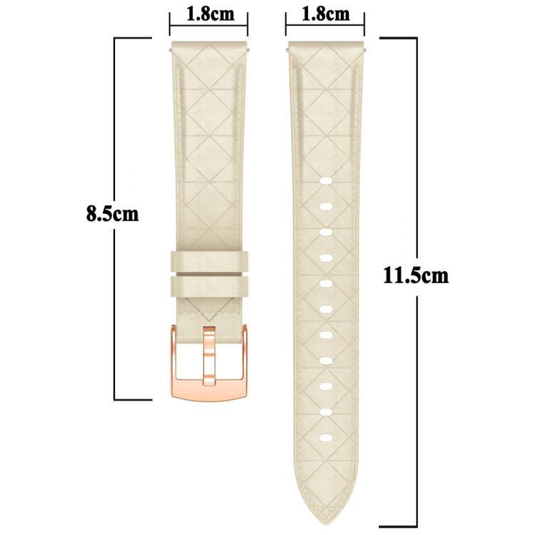 18mm Square Leather Rose Gold Buckle Watch Band(Pink) - free shipping - PMc TechLife - Order now!